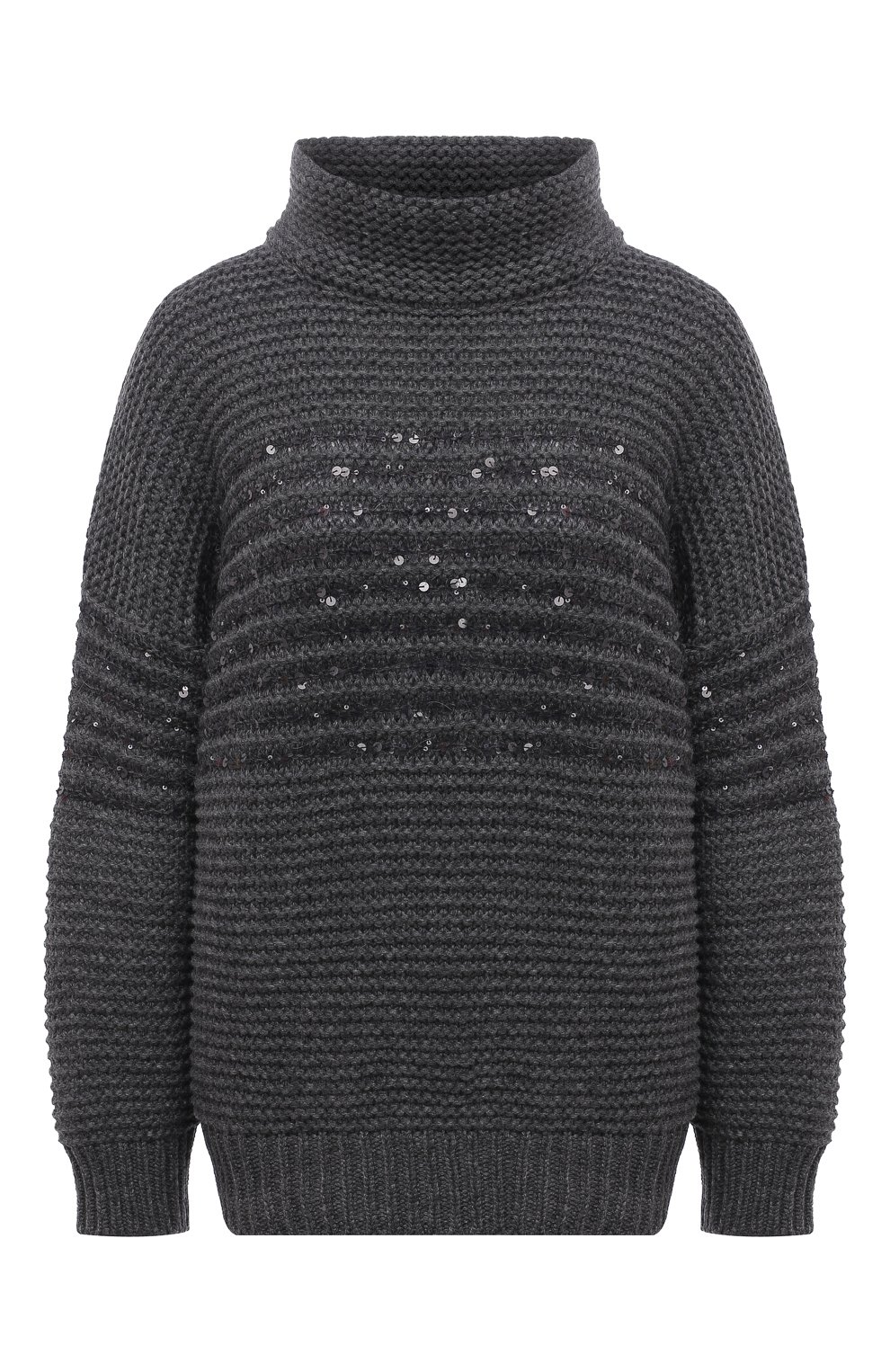 Свитер из шерсти и кашемира BRUNELLO CUCINELLI темно-серого цвета по цене 207000 руб., арт. M6D365904, фото 1 Свитер из шерсти и кашемира BRUNELLO CUCINELLI, арт. M6D365904, фото 1