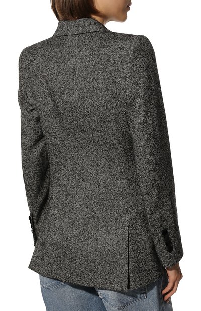 Шерстяной жакет DOLCE & GABBANA серого цвета по цене 212000 руб., арт. F29D0T/FMRAX, фото 4 Шерстяной жакет DOLCE & GABBANA, арт. F29D0T/FMRAX, фото 4