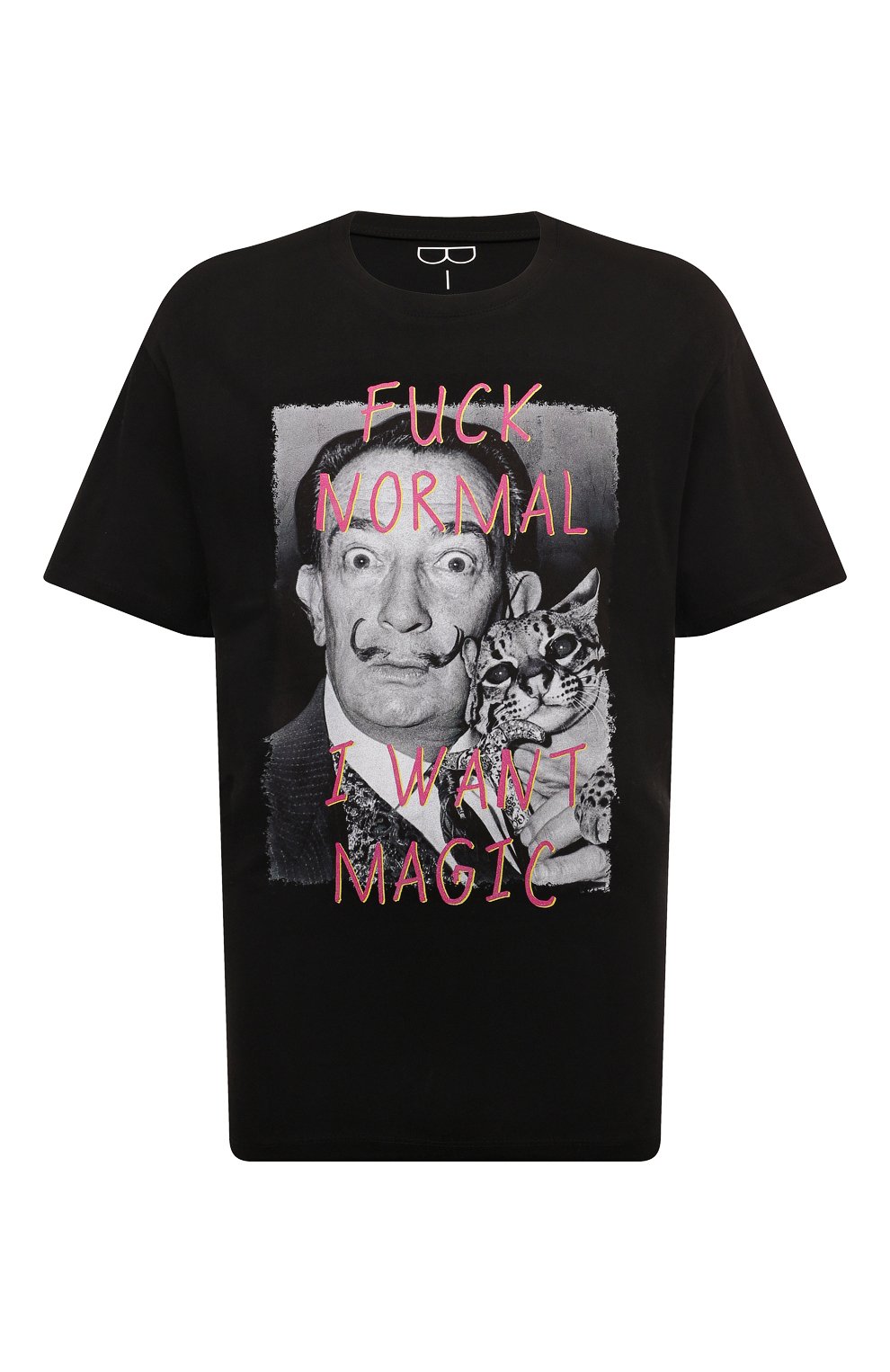 Хлопковая футболка BISIBIGLIO черного цвета по цене 14950 руб., арт. DALI N0RMAL MAGIC, фото 1 Хлопковая футболка BISIBIGLIO, арт. DALI N0RMAL MAGIC, фото 1