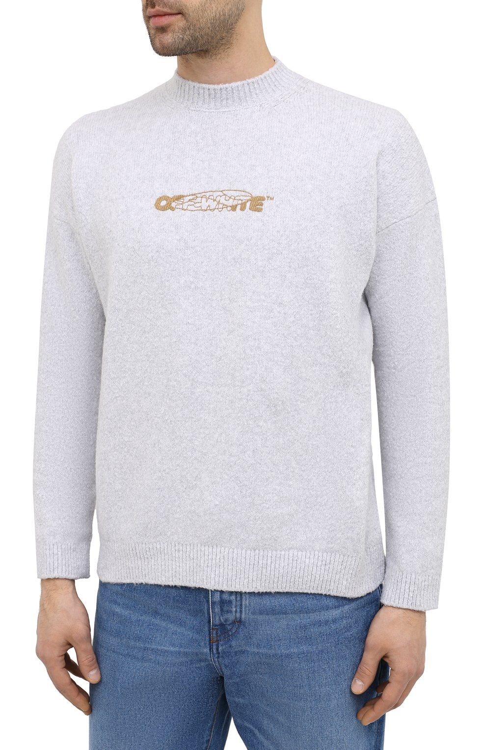 Хлопковый свитер OFF-WHITE, арт. 0MHE045E20KNI0010320, фото 3