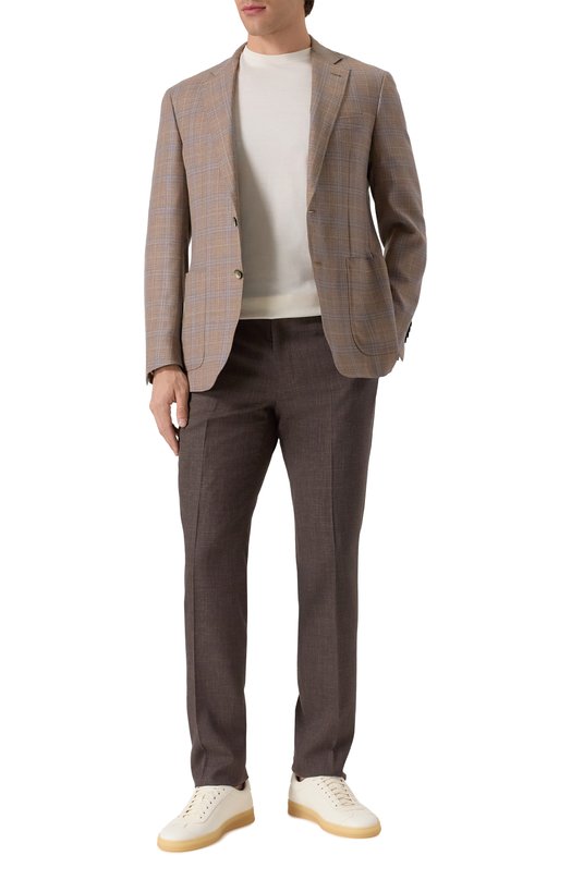 Шерстяной пиджак Canali 23275-CF05069 Коричневый  23275-CF05069 Фото 3
