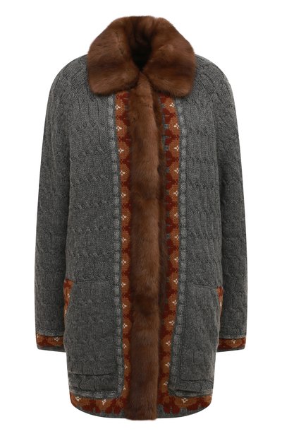 Женский двустороннее пальто с подкладкой из норки LORO PIANA, арт. FAL8391
