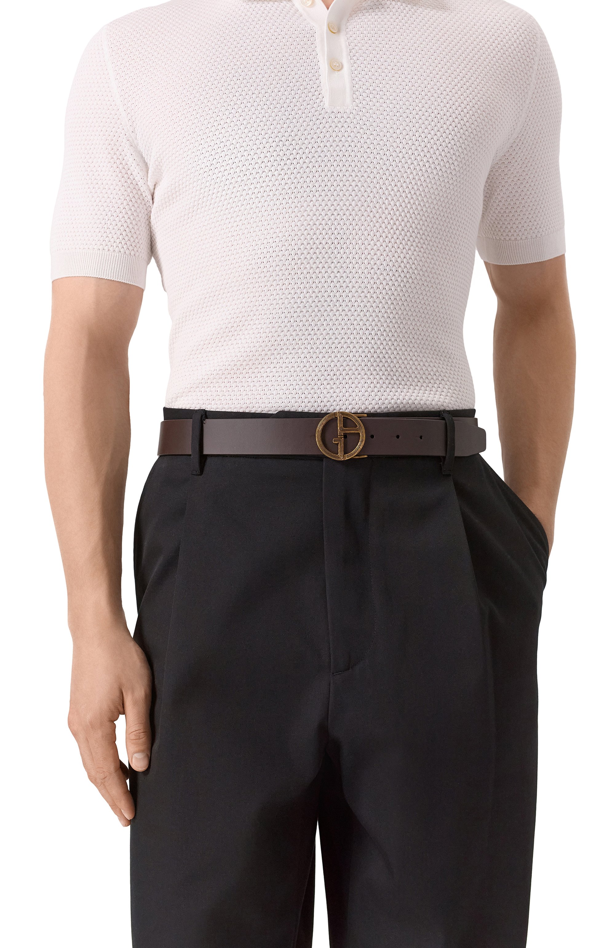 Кожаный ремень GIORGIO ARMANI, арт. GM001562/AF16295, фото 2