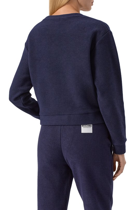Хлопковый свитшот Moschino A1711/4603 Синий  A1711/4603 Фото 4