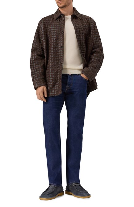 Мужск�ая кожаная куртка-рубашка BOTTEGA VENETA, арт. 837063/V5RU0
