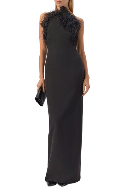 Платье с отделкой перьями страуса THE ATTICO, арт. 260WCW00264/PLL088FS, фото 2