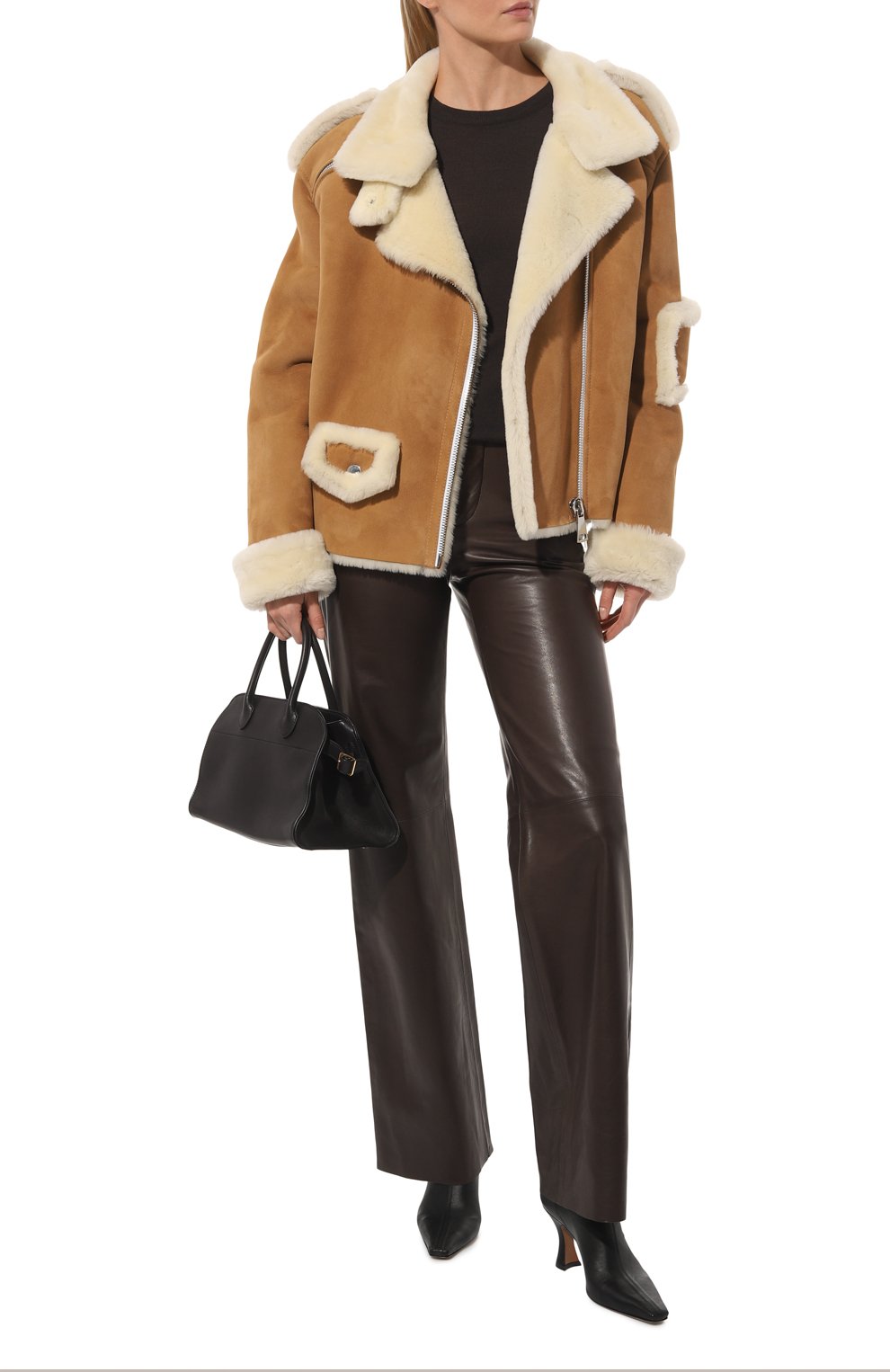 Дубленка из овчины JULIA DILUA бежевого цвета по цене 400000 руб., арт. 2022-0062, фото 2 Дубленка из овчины JULIA DILUA, арт. 2022-0062, фото 2