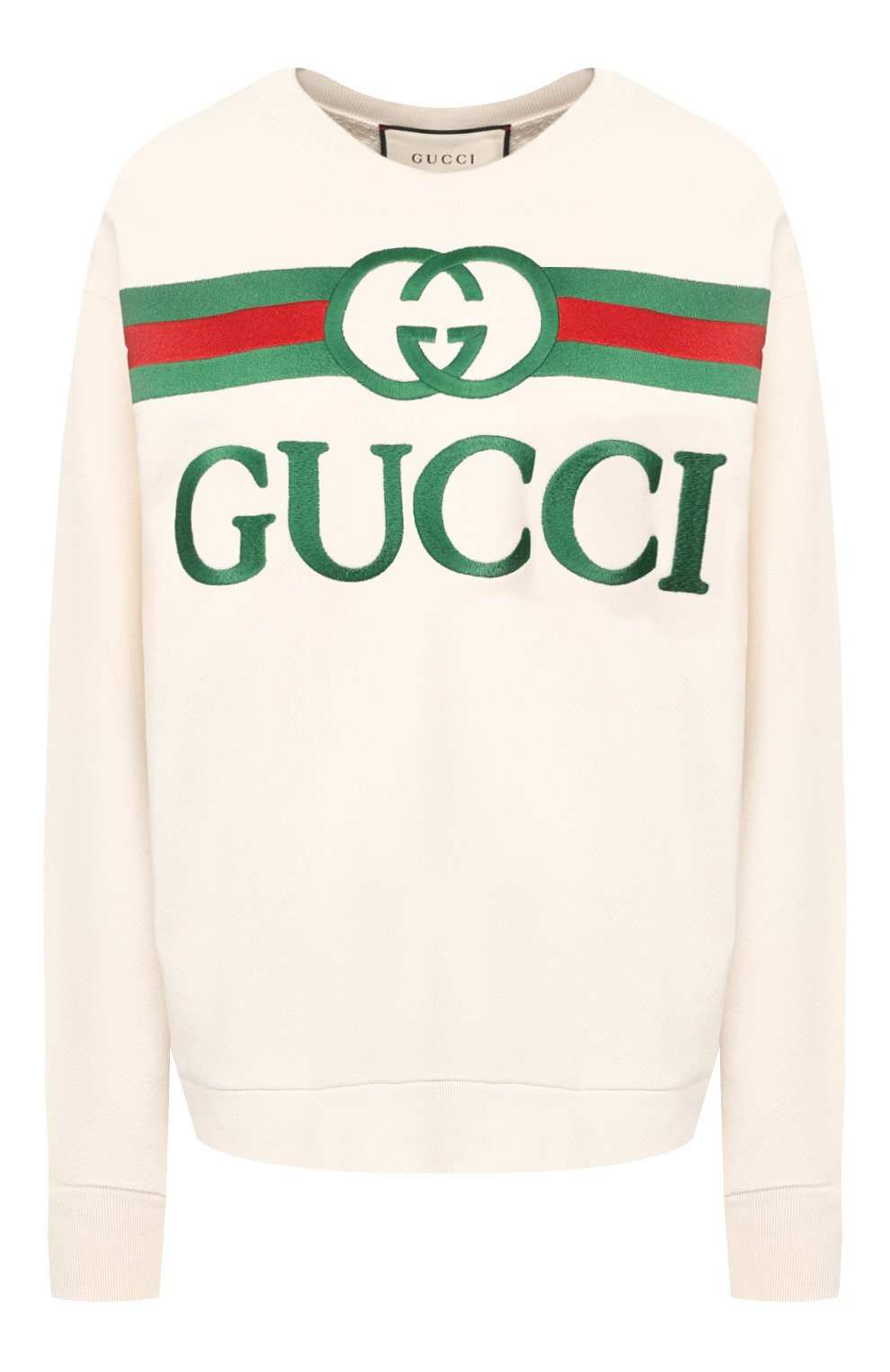 Хлопковый свитшот GUCCI бежевого цвета по цене 79950 руб., арт. 469250/XJCCG, фото 1 Хлопковый свитшот GUCCI, арт. 469250/XJCCG, фото 1