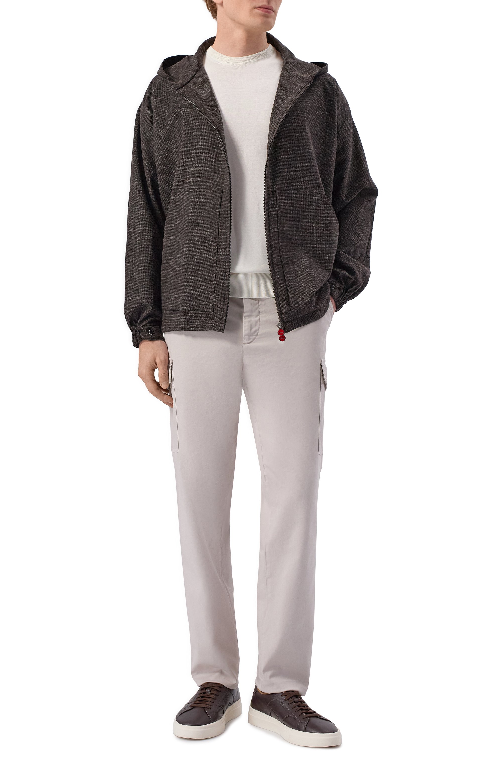 Рубашка из шерсти и шелка KITON коричневого цвета по цене 168000 руб., арт. UMC015K0629G, фото 2 Рубашка из шерсти и шелка KITON, арт. UMC015K0629G, фото 2