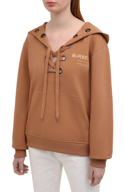 Хлопковое худи BURBERRY, арт. 8038690, фото 3