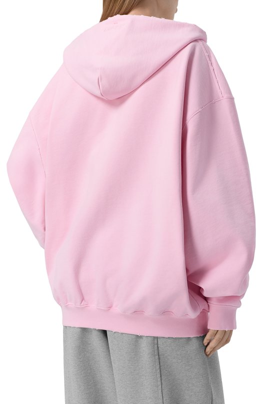 Хлопковая толстовка VETEMENTS ME76ZU209PX/1302 M0LLET0N Розовый  ME76ZU209PX/1302 M0LLET0N Фото 4