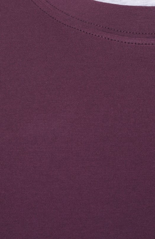 Хлопковая футболка Brunello Cucinelli M0B137427 Фиолетовый  M0B137427 Фото 6