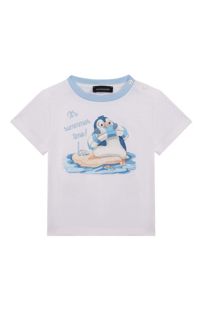 Хлопковая футболка MONNALISA, арт. 28E607