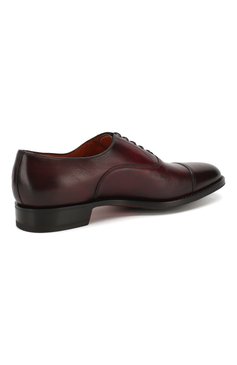 Мужские кожаные оксфорды SANTONI бордового цвета, арт. MCKG15726UJ1IGTHQ72 | Фото 4 (Статус проверки: Проверена категория; Стили: Классический; Материал внутренний: Натуральная кожа; Материал сплава: Проставлено; Ювелирные украшения: Н�азначено; Нос: Не проставлено; Материал внешний: Натуральная кожа)