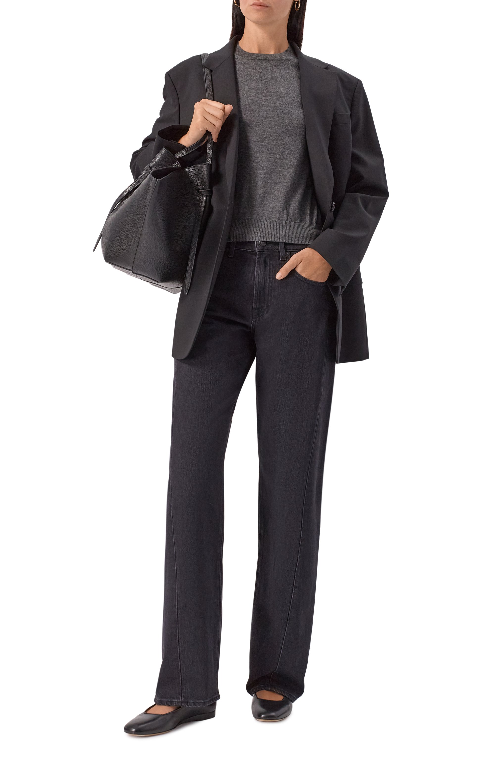 Джинсы 7 FOR ALL MANKIND черного цвета по цене 32950 руб., арт. 7UX50C31, фото 2 Джинсы 7 FOR ALL MANKIND, арт. 7UX50C31, фото 2