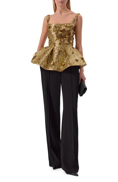 Топ с отделкой бисером и пайетками ELIE SAAB, арт. T0259NR26/BE062, фото 2