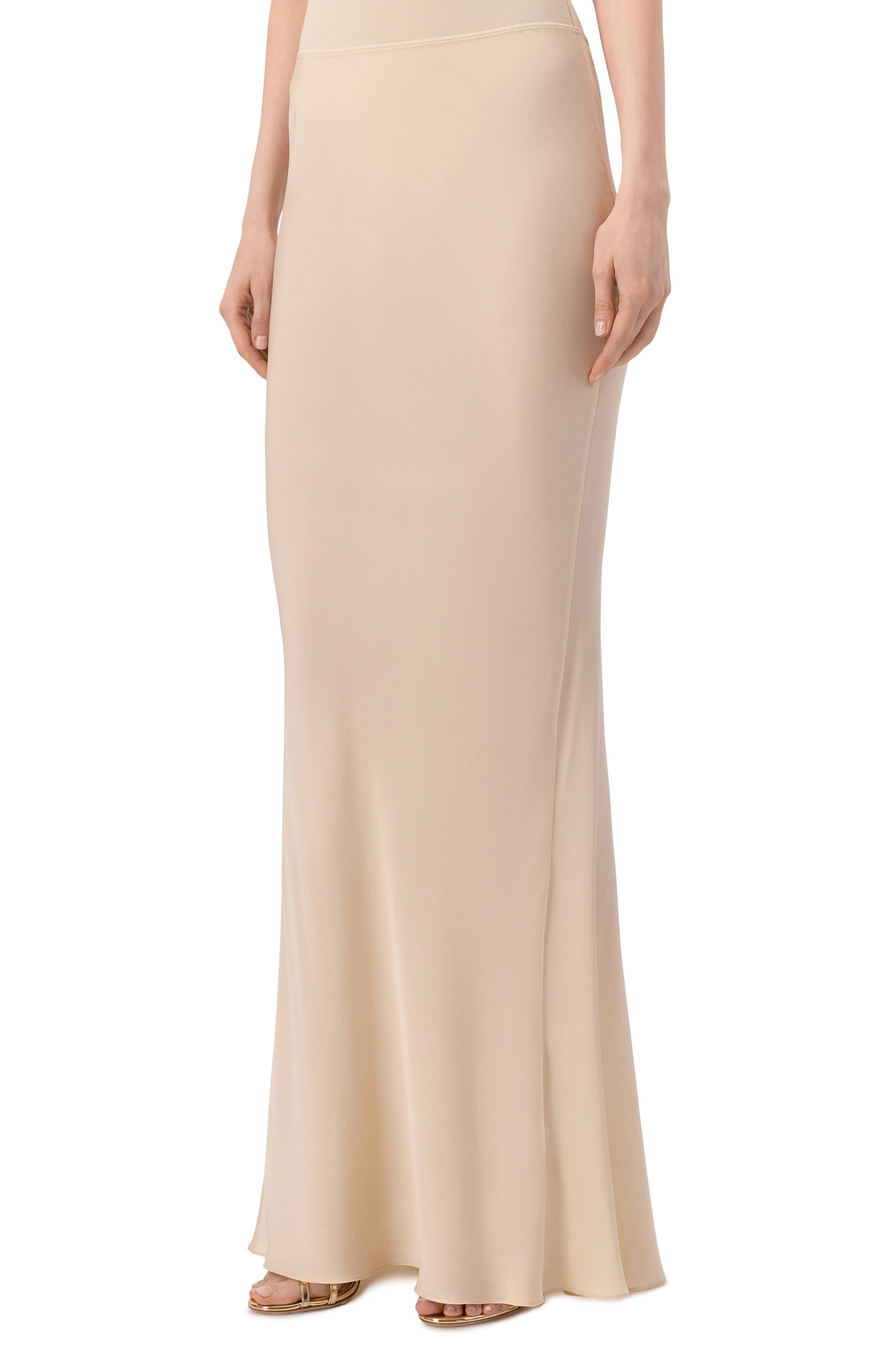 Шелковая юбка GOOROO бежевого цвета по цене 67770 руб., арт. SK041L-2005-102-SS25, фото 3 Шелковая юбка GOOROO, арт. SK041L-2005-102-SS25, фото 3