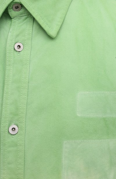 Джинсовая рубашка HERON PRESTON светло-зеленого цвета по цене 44150 руб., арт. HMYD001F21FAB0015500, фото 5 Джинсовая рубашка HERON PRESTON, арт. HMYD001F21FAB0015500, фото 5