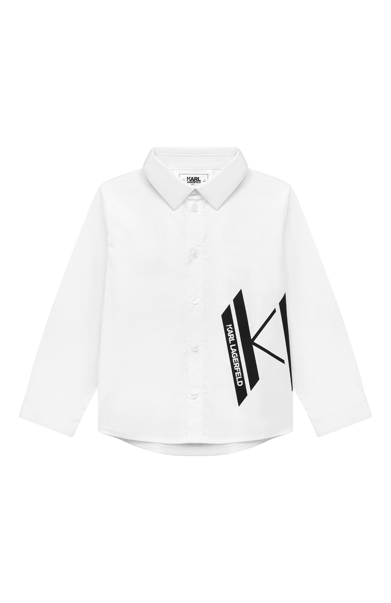 Детский комплект из рубашки и брюк KARL LAGERFELD KIDS черно-белого цвета, арт. Z30294 | Фото 2 (Нос: Не проставлено; Материал сплава: Проставлено; Кросс-КТ НВ: Костюм; Ростовка одежда: 24 мес | 92 см)