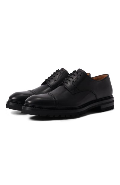 Мужские кожаные дерби KITON, арт. USSA529N00100