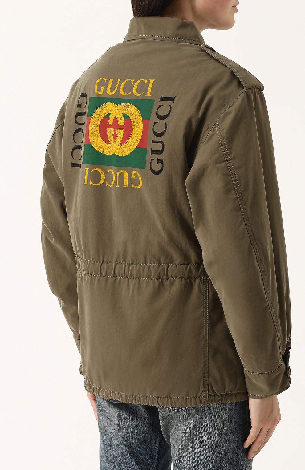 Хлопковый френч с принтованной спинкой GUCCI, арт. 502734/XRA33, фото 4