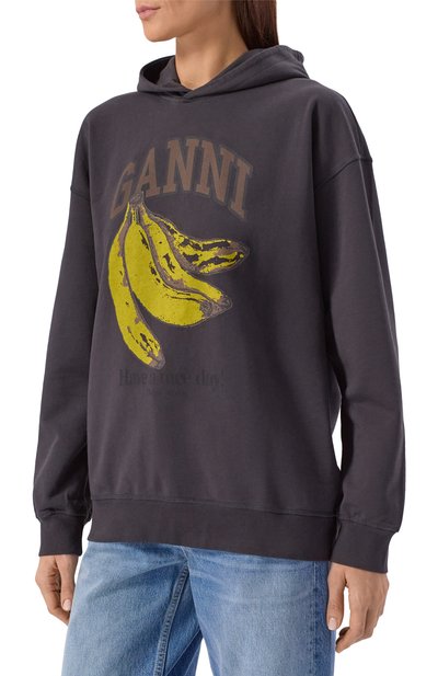 Хлопковое худи GANNI, арт. A1060025, фото 3