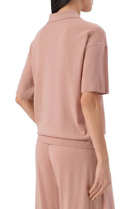 Поло из шерсти и шелка 12 STOREEZ 137030 Розовый  137030 Фото 4