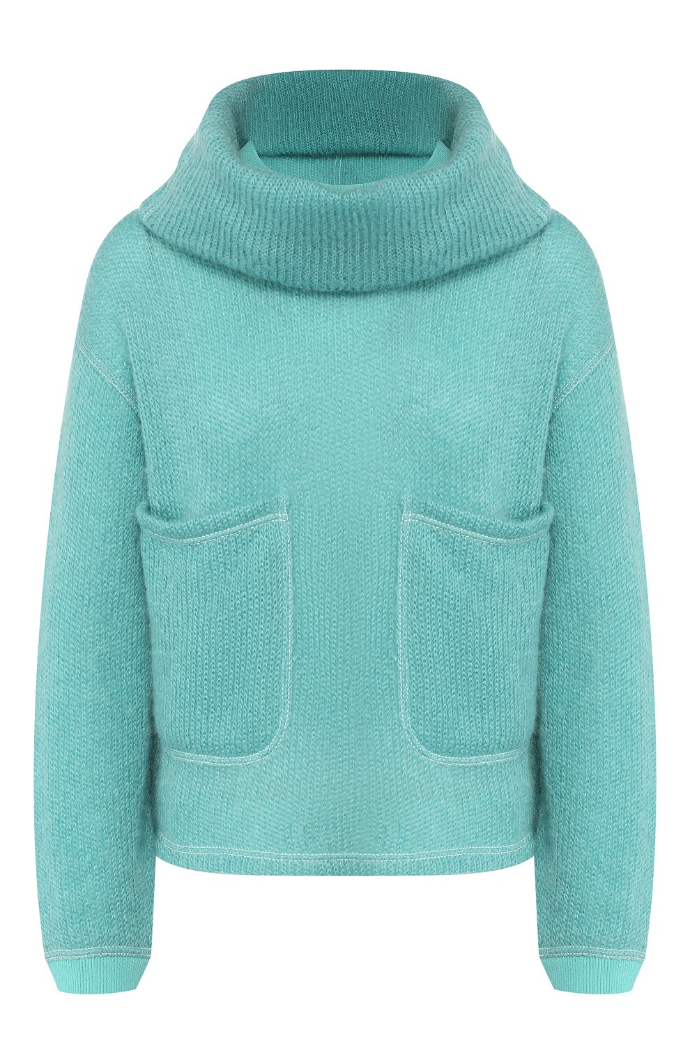 Комплект из пуловера и шарфа GIORGIO ARMANI бирюзового цвета по цене 164000 руб., арт. 6GAM11/AM32Z, фото 1 Комплект из пуловера и шарфа GIORGIO ARMANI, арт. 6GAM11/AM32Z, фото 1