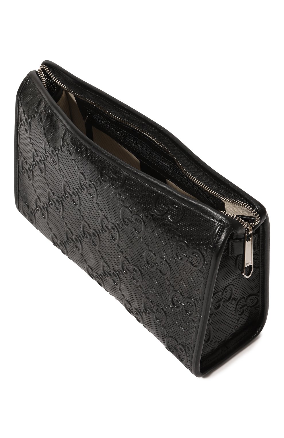 Кожаный несессер GUCCI черного цвета по цене 113760 руб., арт. 625568 1W3AN, фото 3 Кожаный несессер GUCCI, арт. 625568 1W3AN, фото 3