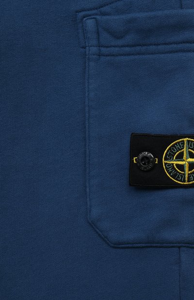 Хлопковые джоггеры STONE ISLAND синего цвета по цене 17550 руб., арт. 791661520/10, фото 3 Хлопковые джоггеры STONE ISLAND, арт. 791661520/10, фото 3