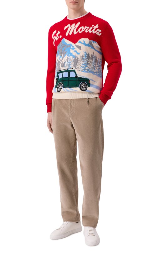 Джемпер из шерсти и вискозы MC2 Saint Barth HER0011-00174I/HER0N C Красный  HER0011-00174I/HER0N C Фото 2