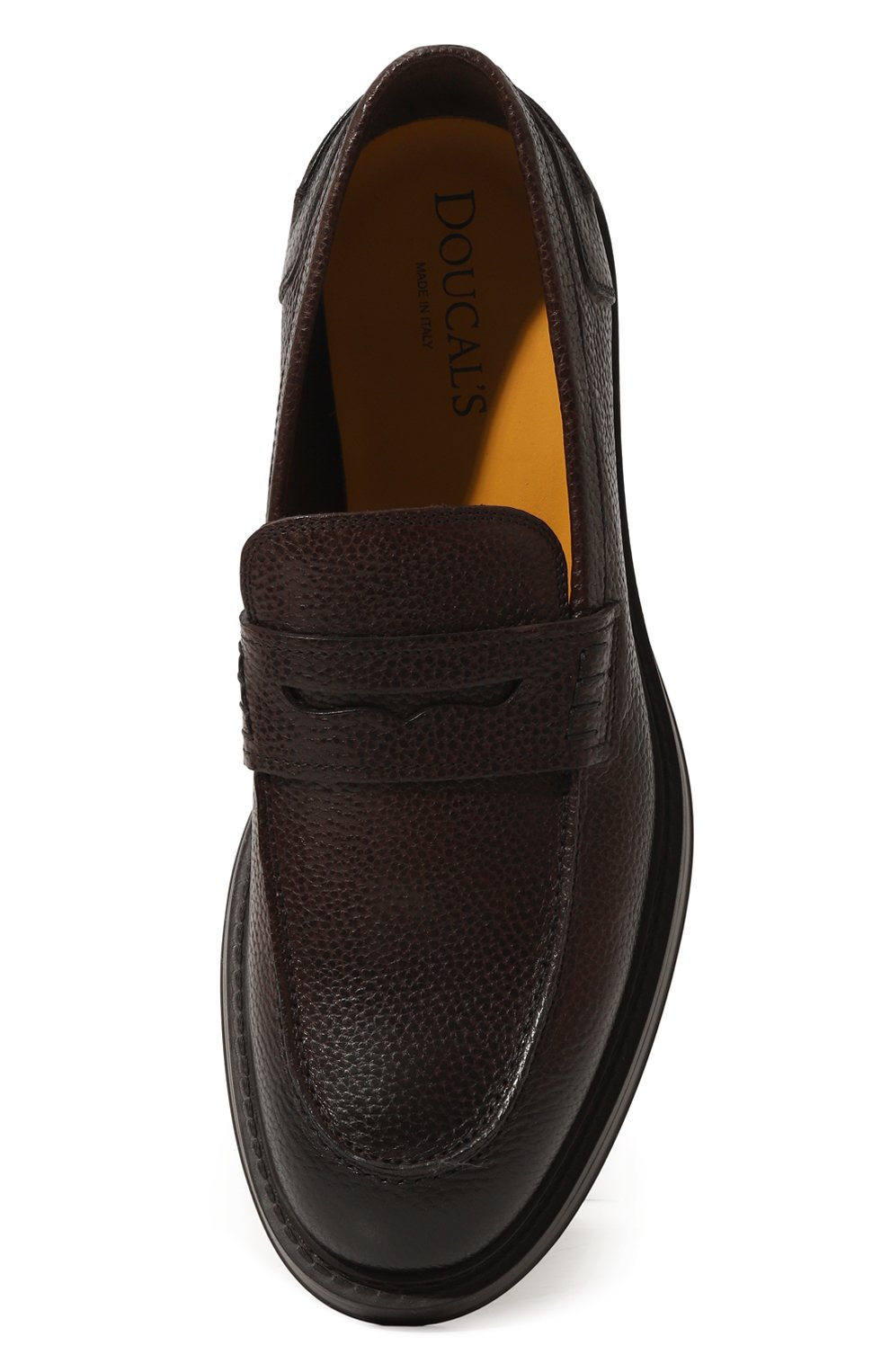 Кожаные пенни-лоферы DOUCAL'S темно-коричневого цвета по цене 45200 руб., арт. DU2726BRUXUF236T, фото 6 Кожаные пенни-лоферы DOUCAL'S, арт. DU2726BRUXUF236T, фото 6