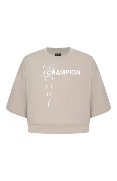 Мужская хлопковая футболка rick owens x champion RICK OWENS, арт. CM01E1677/CHJG