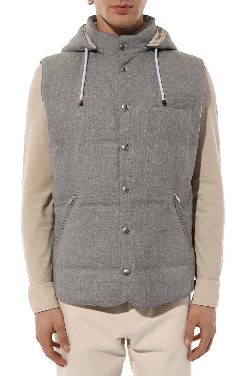 Пуховый жилет BRUNELLO CUCINELLI, арт. MB4071716, фото 3