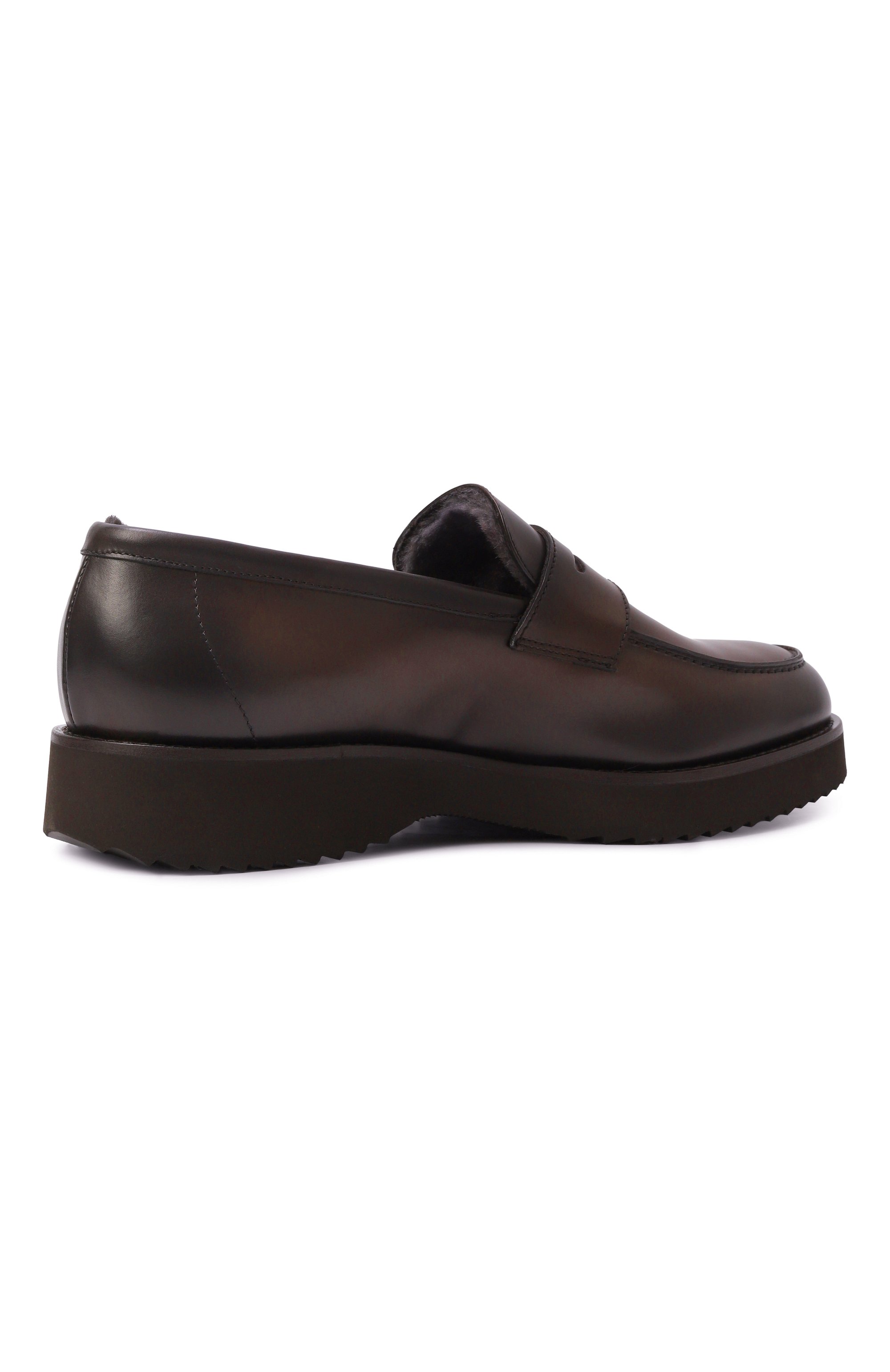 Кожаные пенни-лоферы DOUCAL'S темно-коричневого цвета по цене 59950 руб., арт. DU2483DAK0UM159T, фото 5 Кожаные пенни-лоферы DOUCAL'S, арт. DU2483DAK0UM159T, фото 5