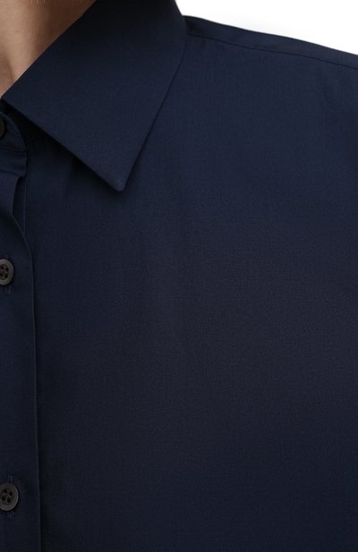 Хлопковая рубашка DRIES VAN NOTEN темно-синего цвета по цене 32050 руб., арт. 211-10779-2017, фото 5 Хлопковая рубашка DRIES VAN NOTEN, арт. 211-10779-2017, фото 5