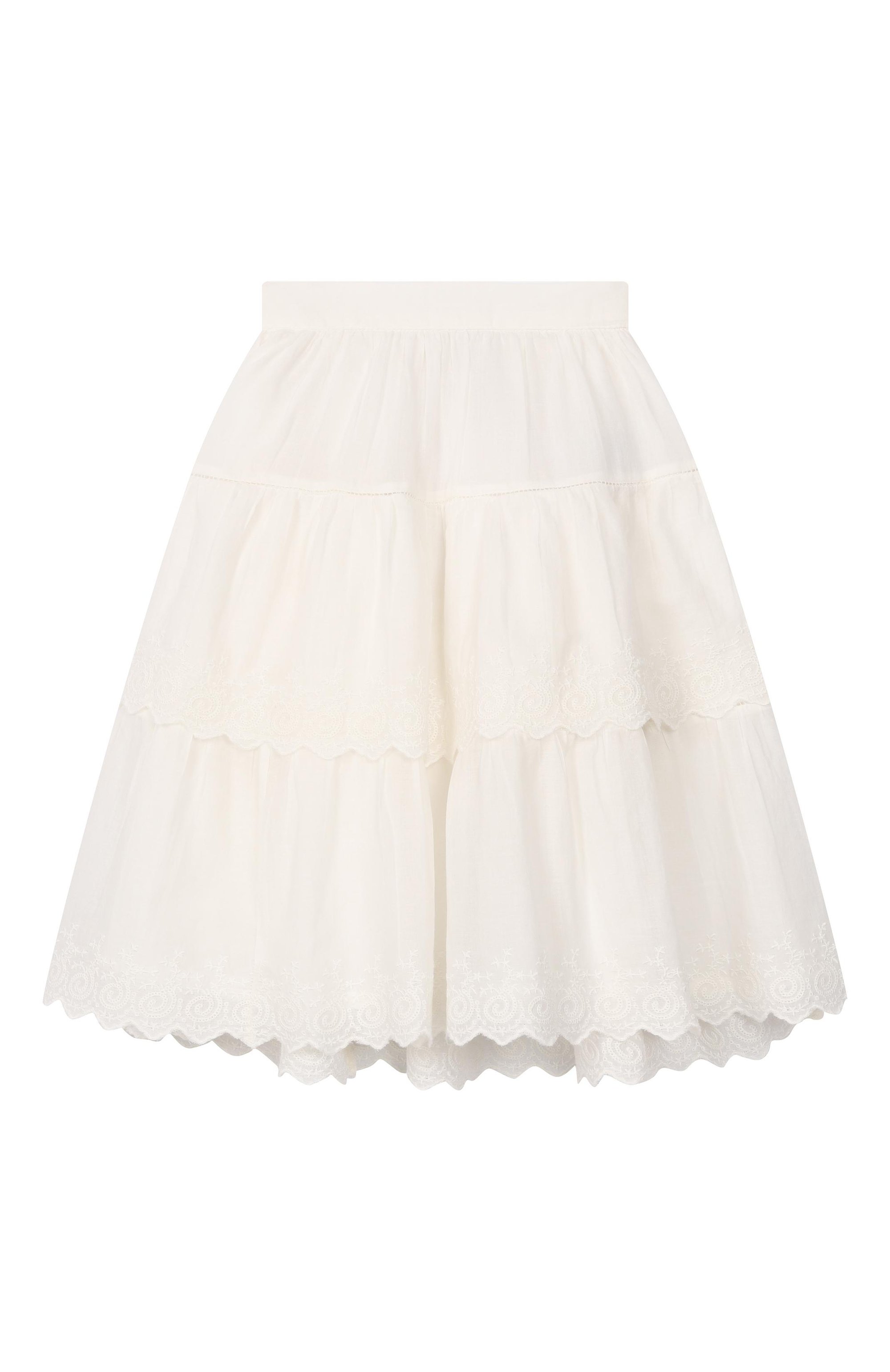 Хлопковая юбка BONPOINT молочного цвета по цене 29650 руб., арт. S06GSKW00001/10A-12A, фото 1 Хлопковая юбка BONPOINT, арт. S06GSKW00001/10A-12A, фото 1