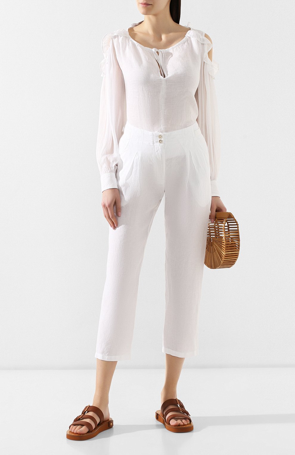 Льняные брюки 120% LINO, арт. P1W2995/0253/000, фото 2