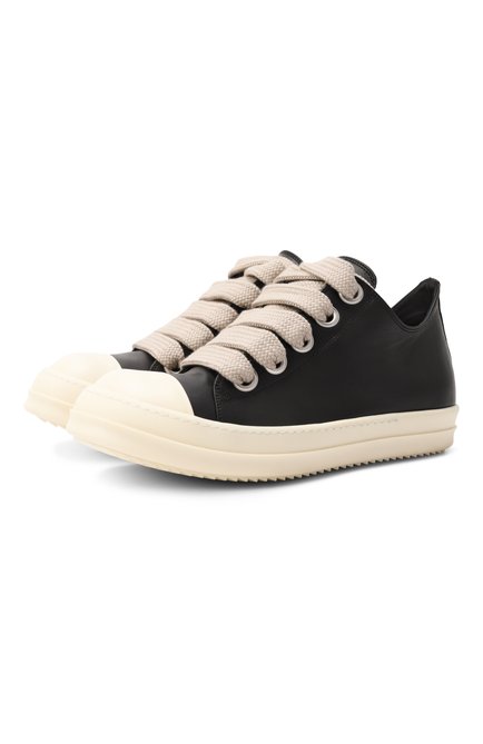 Мужские кожаные кеды jumbolace RICK OWENS, арт. RU02E1893/LC0W2