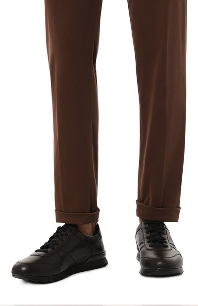 Кожаные кроссовки KITON, арт. USSA114N0109808, фото 3