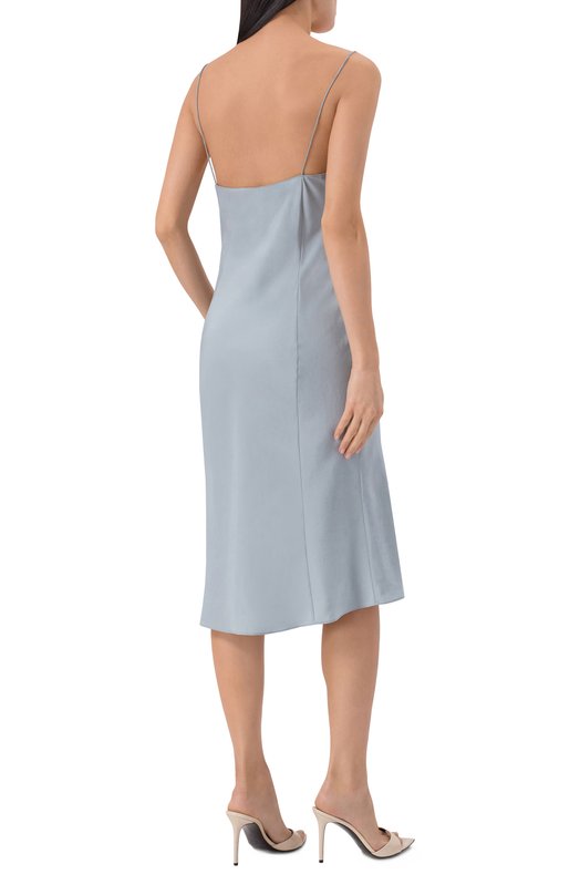 Шелковое платье 12 STOREEZ 137174 Голубой  137174 Фото 3