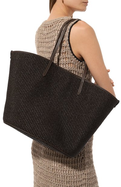 Сумка-тоут BRUNELLO CUCINELLI темно-коричневого цвета по цене 237000 руб., арт. MB39D2575, фото 2 Сумка-тоут BRUNELLO CUCINELLI, арт. MB39D2575, фото 2