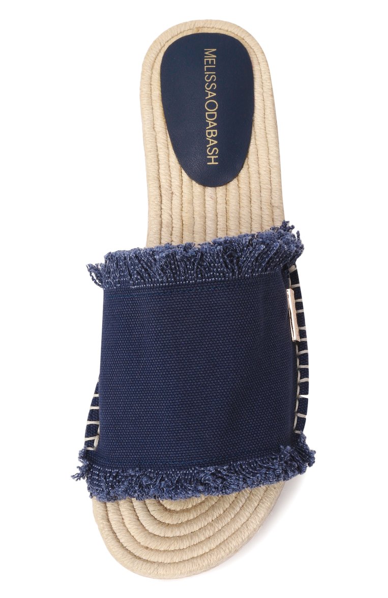 Женские текстильные шлепанцы MELISSA ODABASH синего цвета, арт. ESPADRILLE CR | Фото 6 (Подошва: Платформа; Каблук высота: Низкий; Материал внешний: Текстиль)