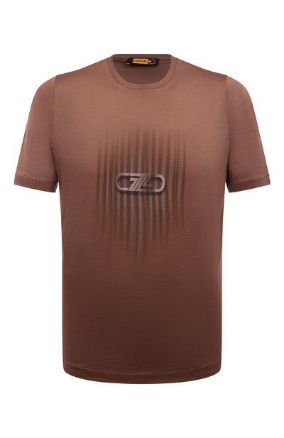 Мужская хлопковая футболка ZILLI, арт. MBZ-NT550-VERT1/MC01