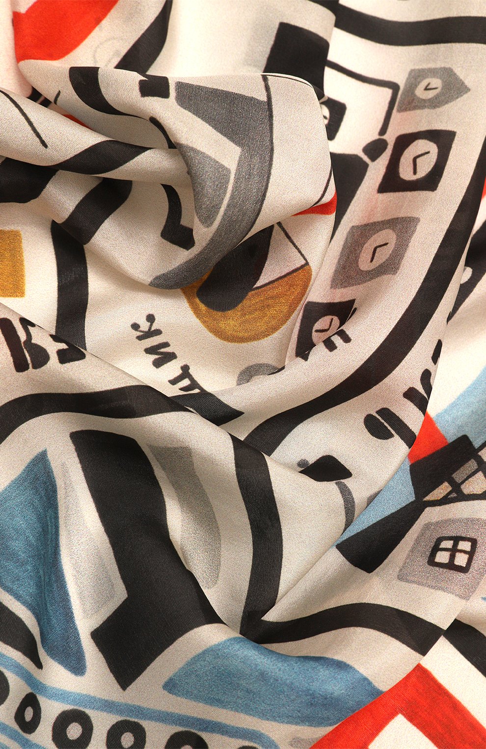 Шелковая шаль алфавит авангард GOURJI, арт. 91120337/993161108, фото 4