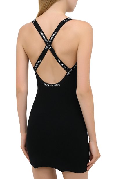Платье из вискозы ALEXANDERWANG.T черного цвета по цене 54850 руб., арт. 4KC2206036, фото 4 Платье из вискозы ALEXANDERWANG.T, арт. 4KC2206036, фото 4