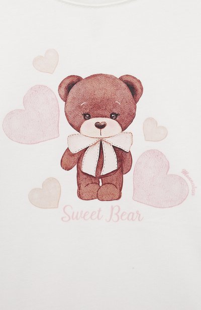 Хлопковый лонгслив MONNALISA, арт. 39B610, фото 3