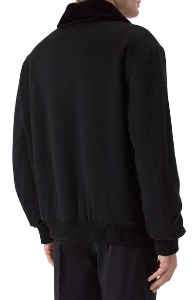 Бомбер из шерсти викуньи с подкладкой из норки MVST черного цвета по цене 2975000 руб., арт. FTECK-ES4705V/5945-VICUNA, фото 4 Бомбер из шерсти викуньи с подкладкой из норки MVST, арт. FTECK-ES4705V/5945-VICUNA, фото 4