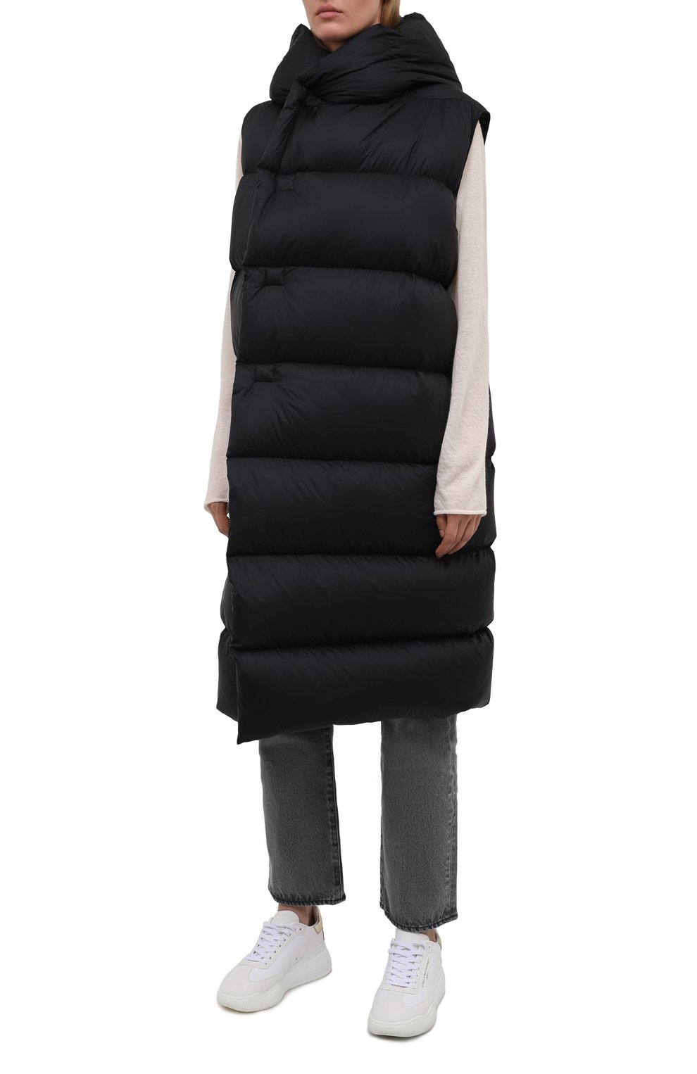 Пуховый жилет RICK OWENS черного цвета по цене 198000 руб., арт. RP02A7914/NZD3, фото 3 Пуховый жилет RICK OWENS, арт. RP02A7914/NZD3, фото 3