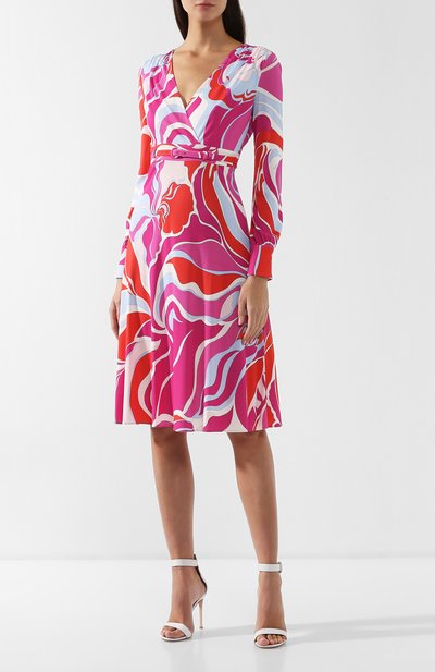 Платье с поясом EMILIO PUCCI фуксия цвета по цене 132000 руб., арт. 9EJG16/9E757, фото 3 Платье с поясом EMILIO PUCCI, арт. 9EJG16/9E757, фото 3
